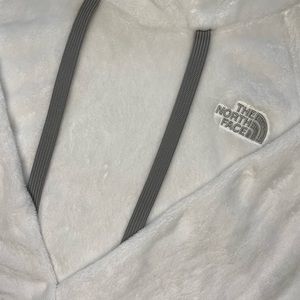 The North Face White Faux Fur Hoodie {Size Large}
